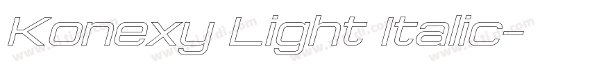 Konexy Light Italic字体转换
